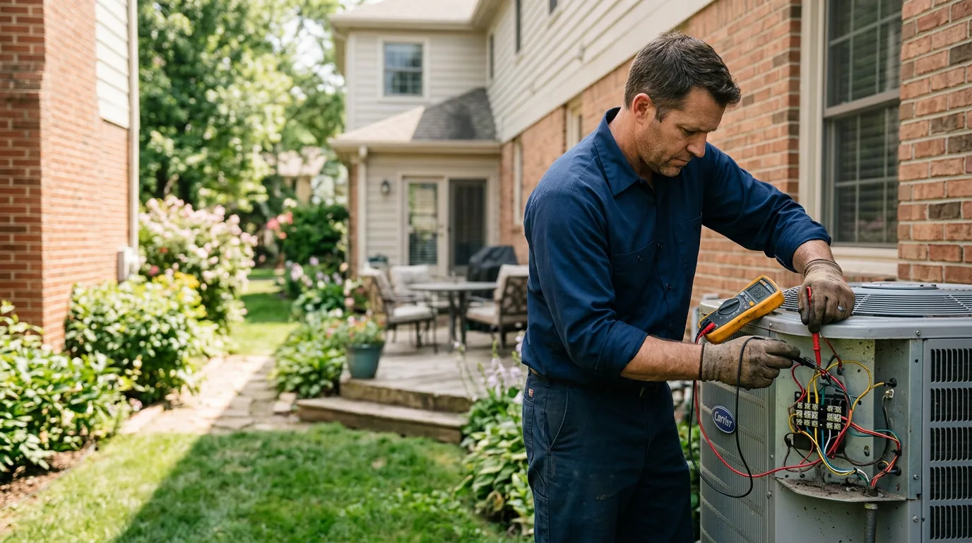 HVAC technician working near Leesville, TX